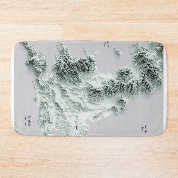 Item preview, Shaded Relief Map of England digitally-rendered  designed and sold by ThinkAboutMaps.