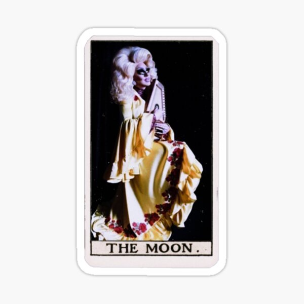 Trixie Mattel Moon Tarot Card Glossy Sticker