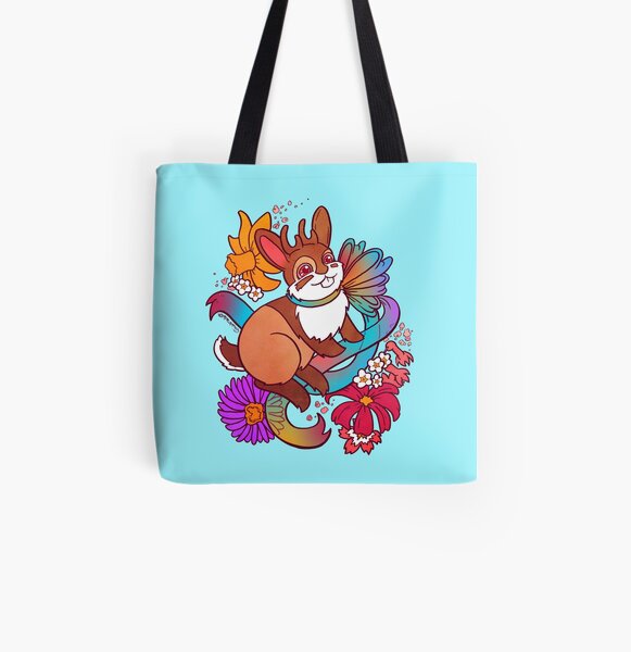 Springtime Jackalope All Over Print Tote Bag