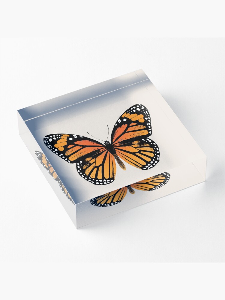 Alternate view of Monarch Butterfly | Vintage Butterflies | Acrylic Block