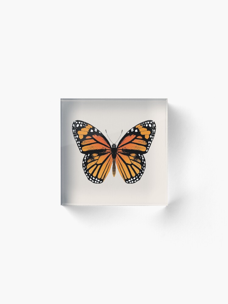 Alternate view of Monarch Butterfly | Vintage Butterflies | Acrylic Block