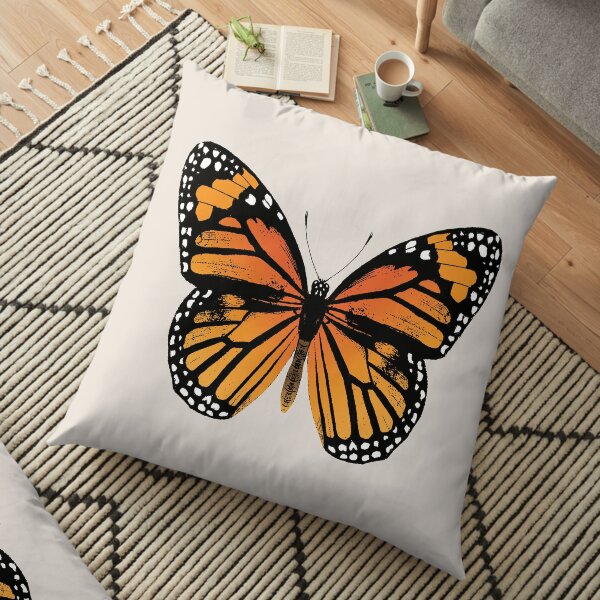 Monarch Butterfly | Vintage Butterflies | Floor Pillow