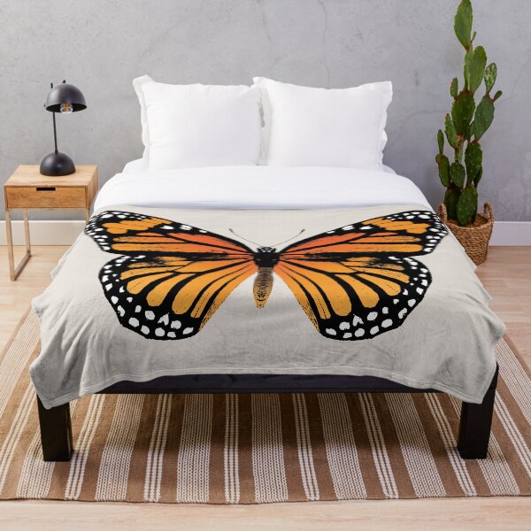 Monarch Butterfly | Vintage Butterflies | Throw Blanket