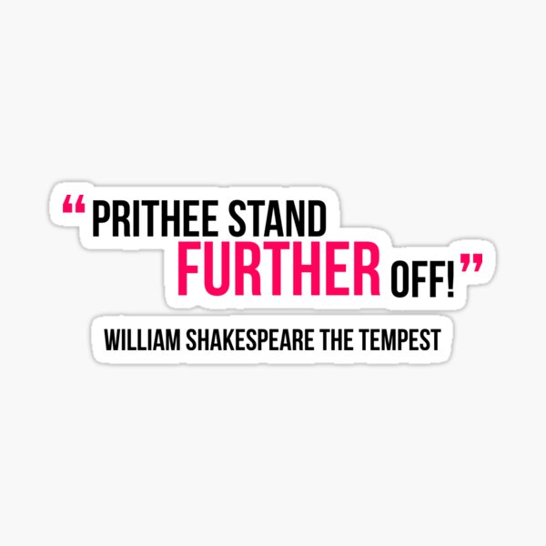 William Shakespeare Abstand Sticker