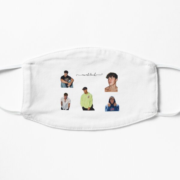 noah beck sticker pack Flat Mask
