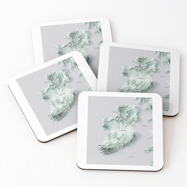 Item preview, Shaded Relief Map of Ireland digitally-rendered  designed and sold by ThinkAboutMaps.
