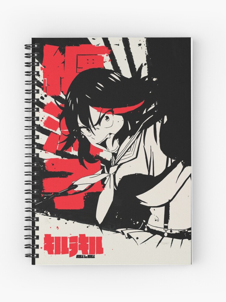 Ryuko Matoi Kill La Kill Japanese Ink 纏 流子 Spiral Notebook By Waifu Dope Redbubble