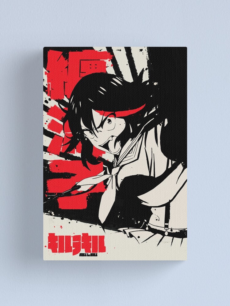 Ryuko Matoi Kill La Kill Japanese Ink 纏 流子 Canvas Print By Waifu Dope Redbubble