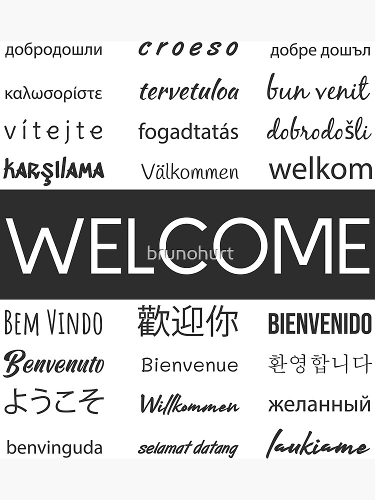 Welcome phrase in different languages Coffee Mug for Sale by brunohurt