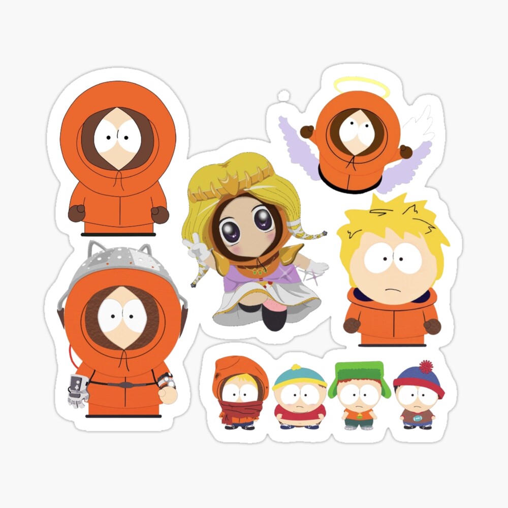 Cartman South Park Stickers, Kenny South Park Stickers