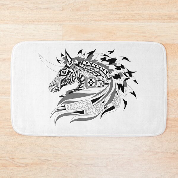 Item preview, Unicorn horse in boho style mandala ecopop designed and sold by jorgelebeau.
