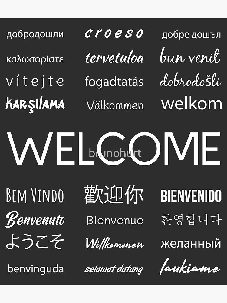 Welcome phrase in different languages Coffee Mug for Sale by brunohurt