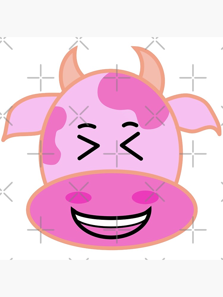 "Laughing Strawberry Cow Emoji" Poster for Sale by artzytoolz Redbubble