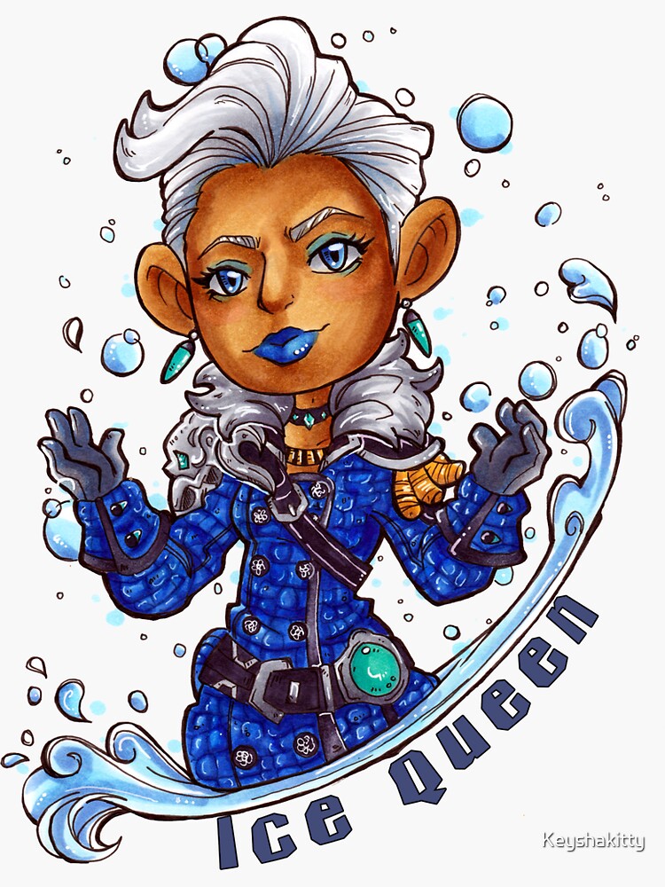 "Ice Queen" Sticker by Keyshakitty Redbubble