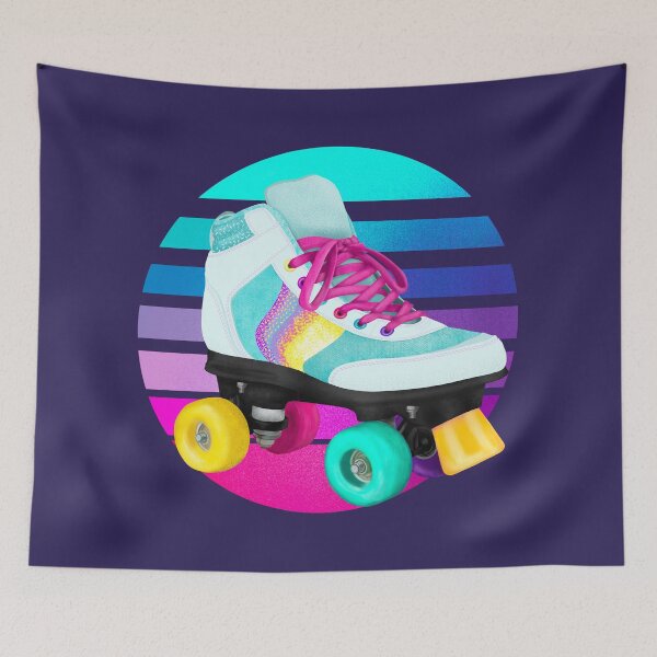 Item preview, Retro Vaporwave Vintage 80s Rollerskate designed and sold by theBlueKazoo.