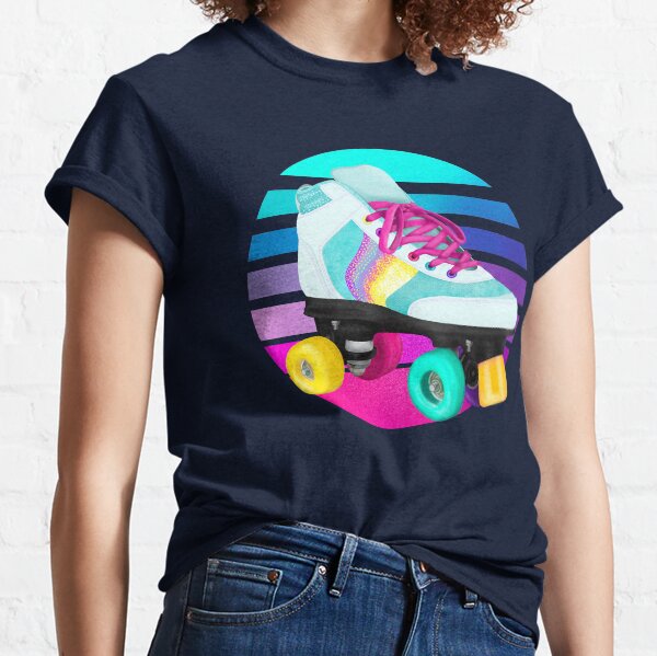 Item preview, Retro Vaporwave Vintage 80s Rollerskate designed and sold by theBlueKazoo.