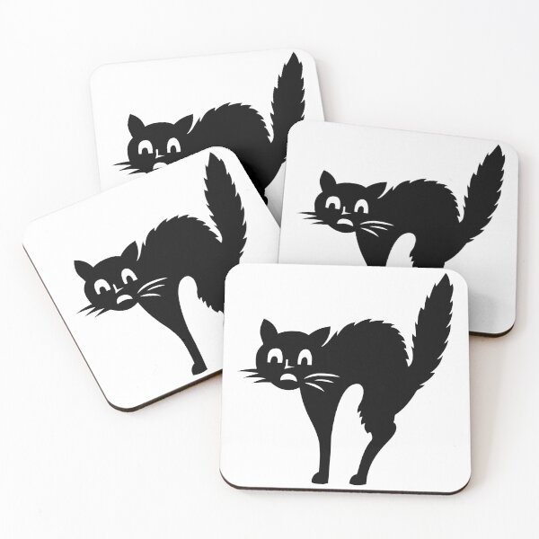 Item preview, Scared Black Cat designed and sold by Mywaymylife.