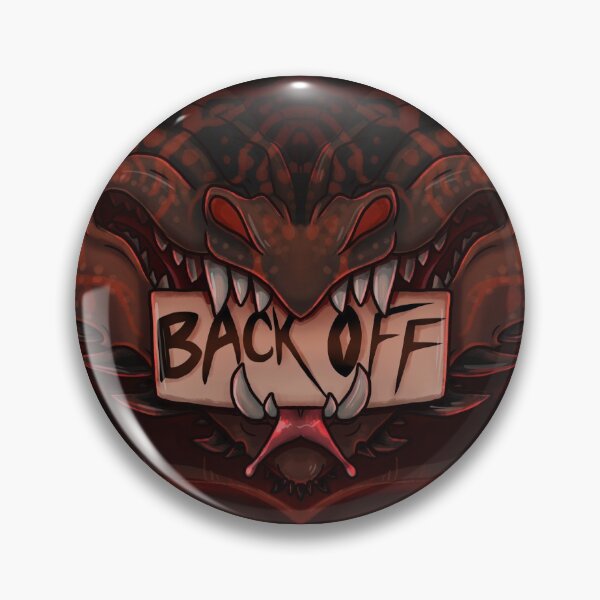 Item preview, red and black dragon BACK OFF sign designed and sold by Darkodraco.