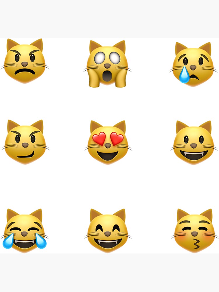 "cat emojis design! cat emoji sticker pack!" for Sale by