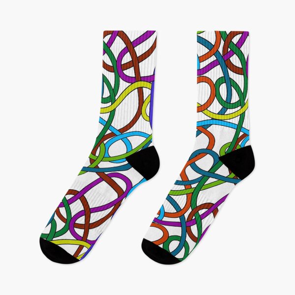 Item preview, Tangled colorful wire cords pattern designed and sold by natalyon.
