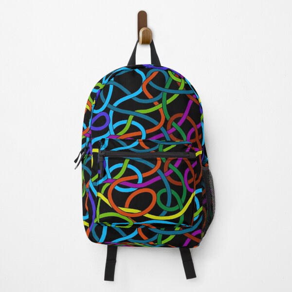 Item preview, Tangled colorful wire cords on black designed and sold by natalyon.