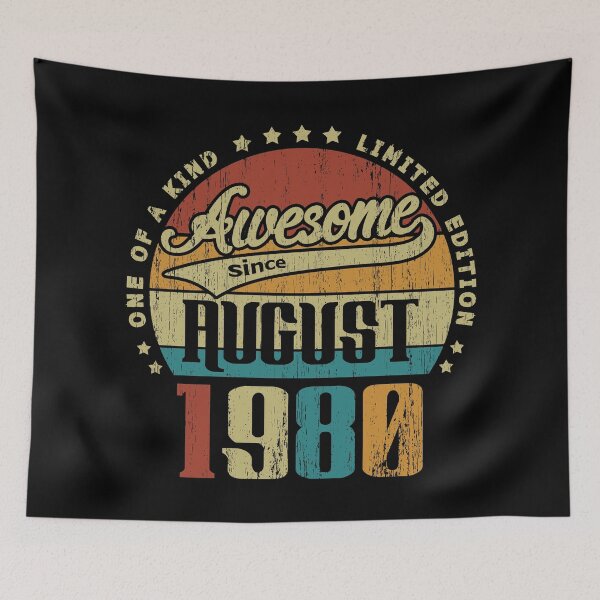 Item preview, Vintage August 1980 One Of A Kind Awesome Since August 1980 40th Birthday Gift 40 Years Old designed and sold by Takatv.