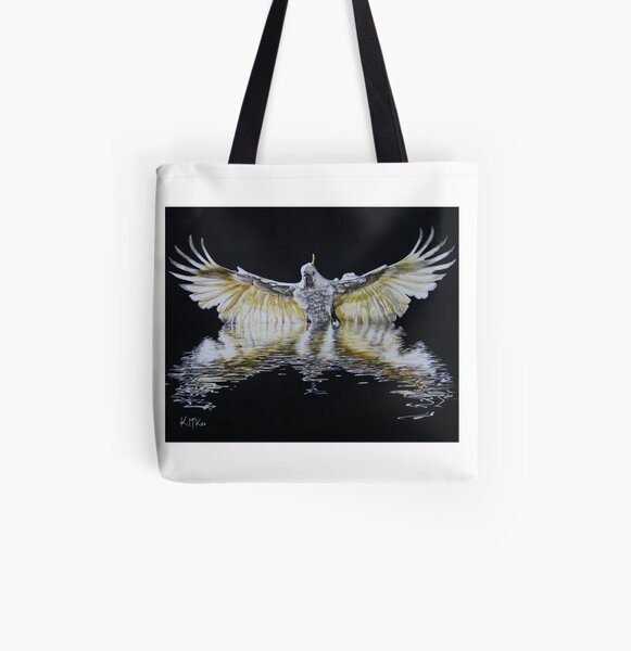 Cockatoo Landing All Over Print Tote Bag