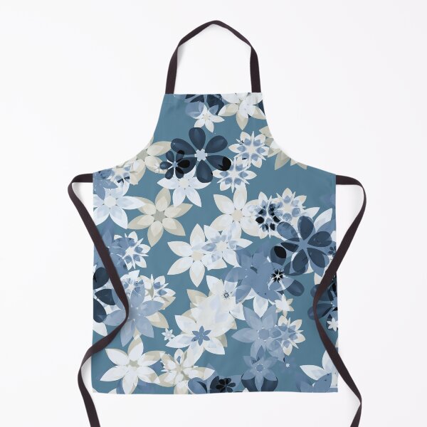 Item preview, Blue White Floral Print Pattern designed and sold by RootSquare.