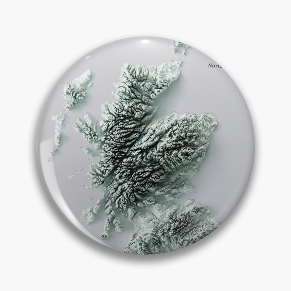 Item preview, Shaded Relief Map of Scotland digitally-rendered  designed and sold by ThinkAboutMaps.