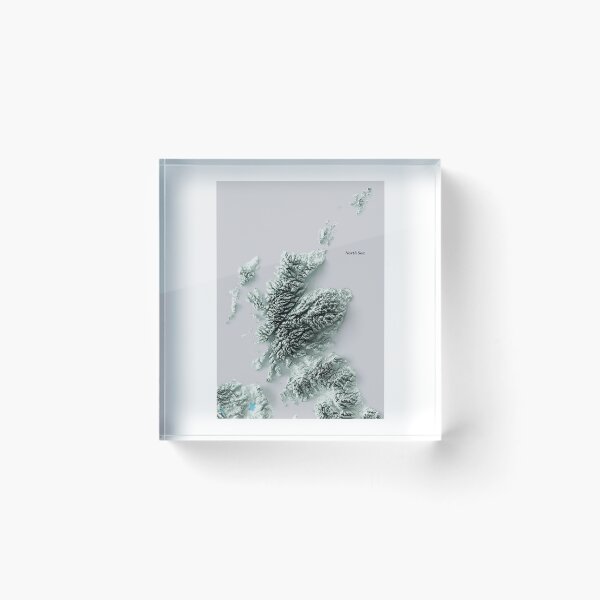 Item preview, Shaded Relief Map of Scotland digitally-rendered  designed and sold by ThinkAboutMaps.
