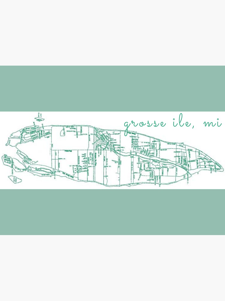 "Grosse Ile, Michigan Map" Sticker for Sale by hurleygirlie333 Redbubble