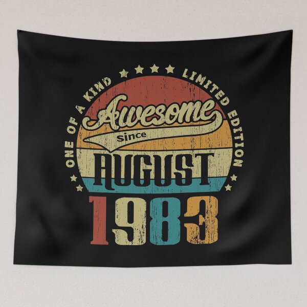 Item preview, Vintage August 1983 One Of A Kind Awesome Since August 1983 37th Birthday Gift 37 Years Old designed and sold by Takatv.