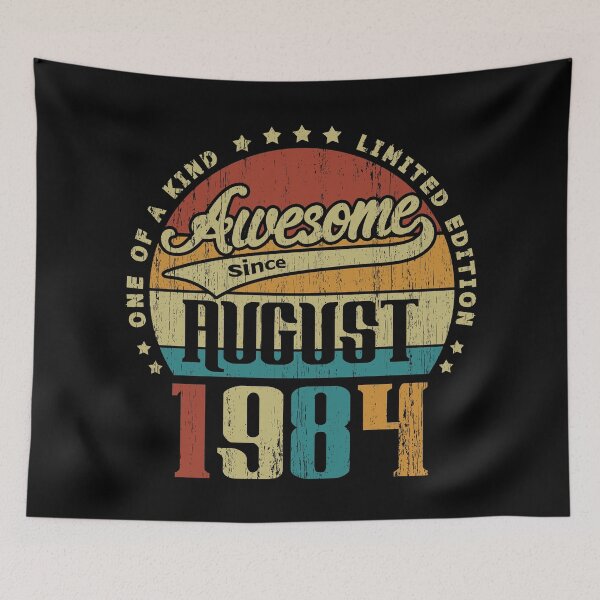Item preview, Vintage August 1984 One Of A Kind Awesome Since August 1984 36th Birthday Gift 36 Years Old designed and sold by Takatv.