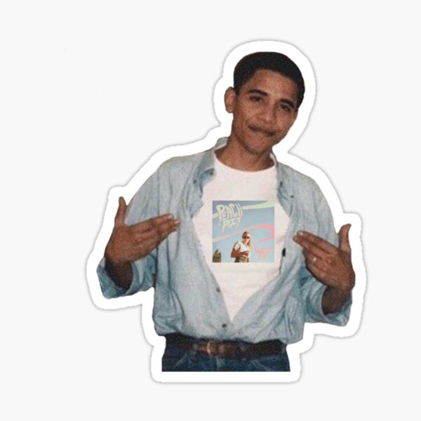 obama x peach pit Sticker