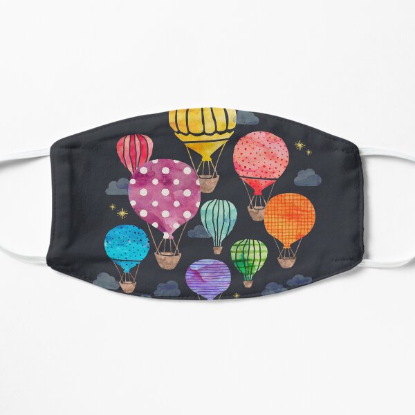 Hot Air Balloon Night Flat Mask