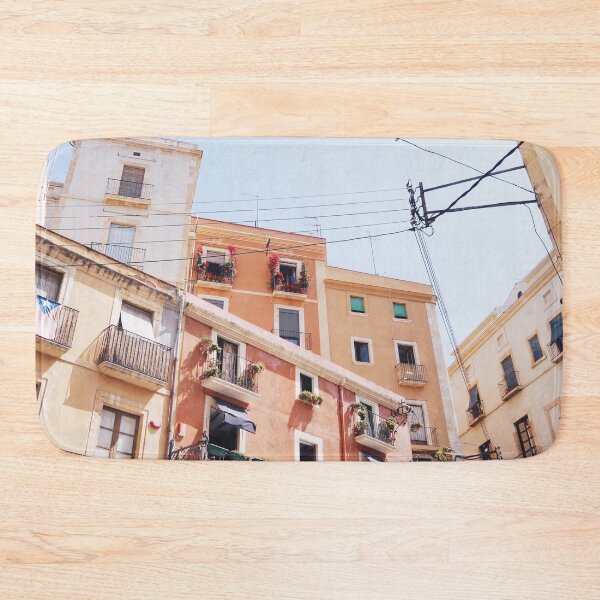 Item preview, Pastel Pink Houses in Tarragona, Spain designed and sold by Rebecca Li.