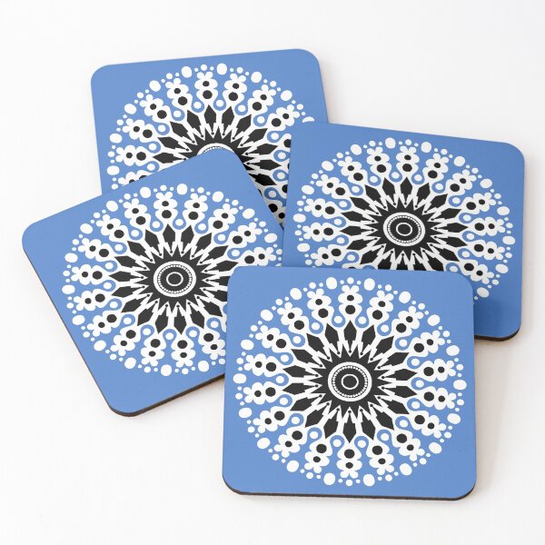 Item preview, Round About Mid-Century Blue designed and sold by Janet Towbin.