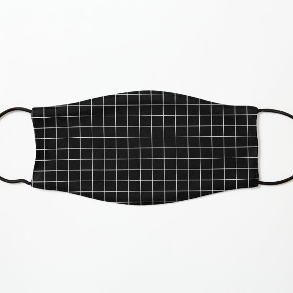 Black Grid Kids Mask