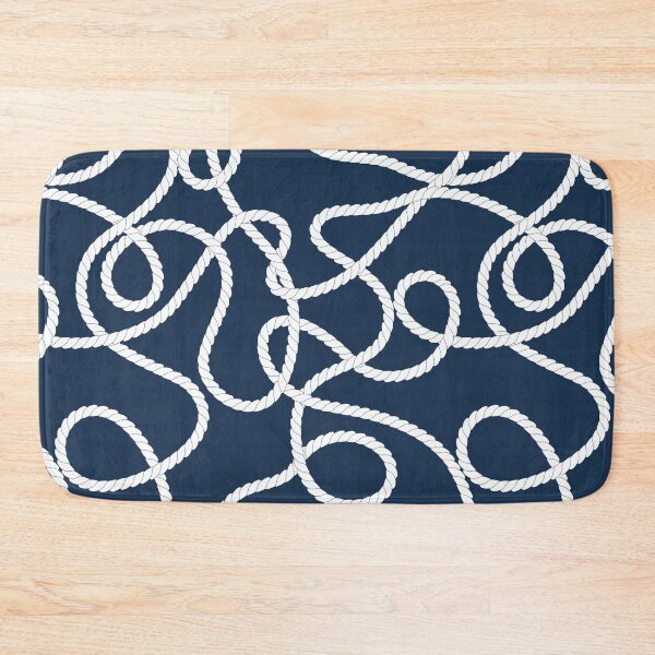 Item preview, Tangled rope in navy blue and white designed and sold by natalyon.