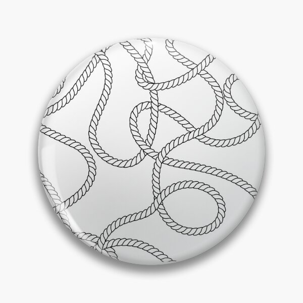 Item preview, Black and white tangled marine rope designed and sold by natalyon.
