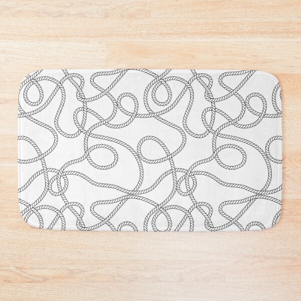Item preview, Black and white tangled marine rope designed and sold by natalyon.