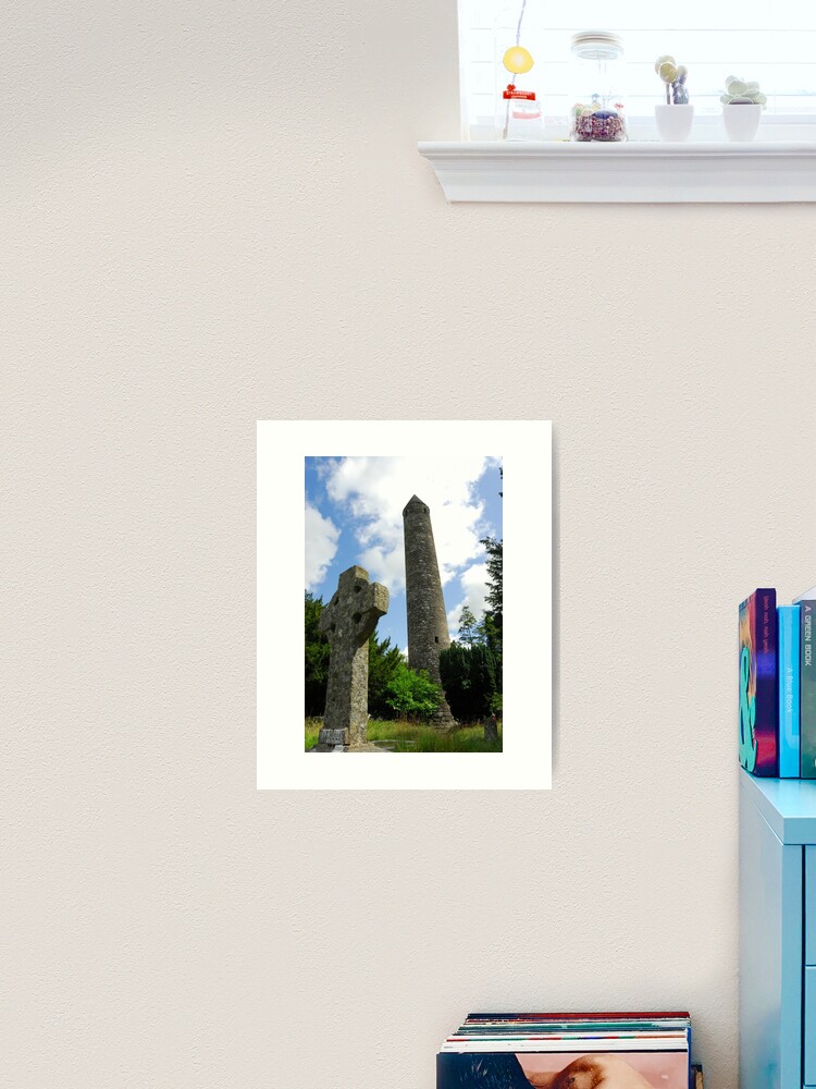 Thumbnail 2 of 3, Art Print, Round Tower, Glendalough designed and sold by sjbowen.