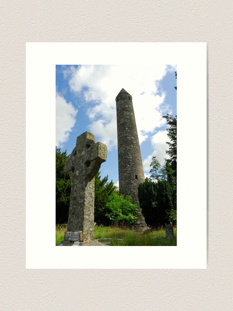 Thumbnail 1 of 3, Art Print, Round Tower, Glendalough designed and sold by sjbowen.