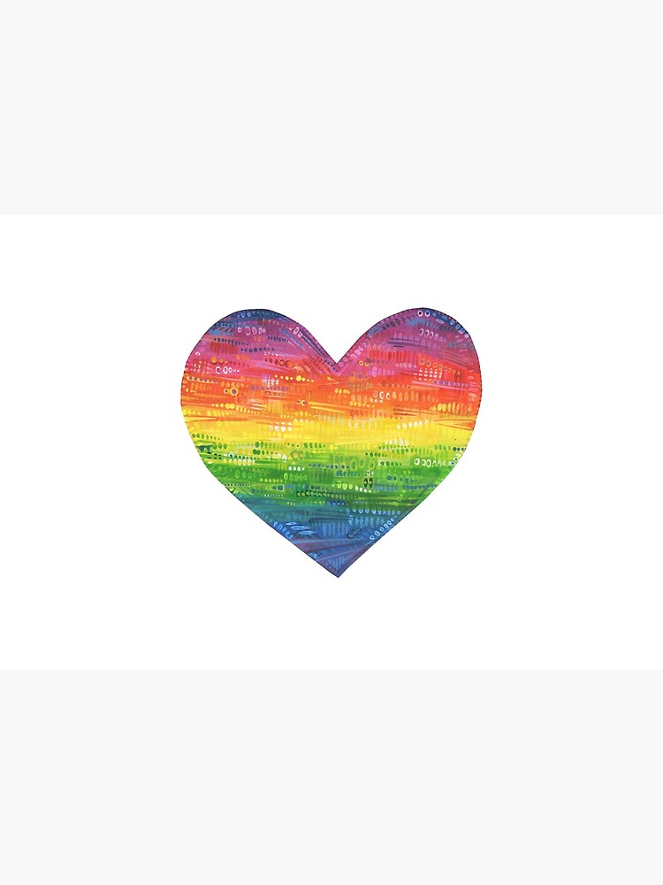 Rainbow Heart Painting - 2017 by gwennpaints