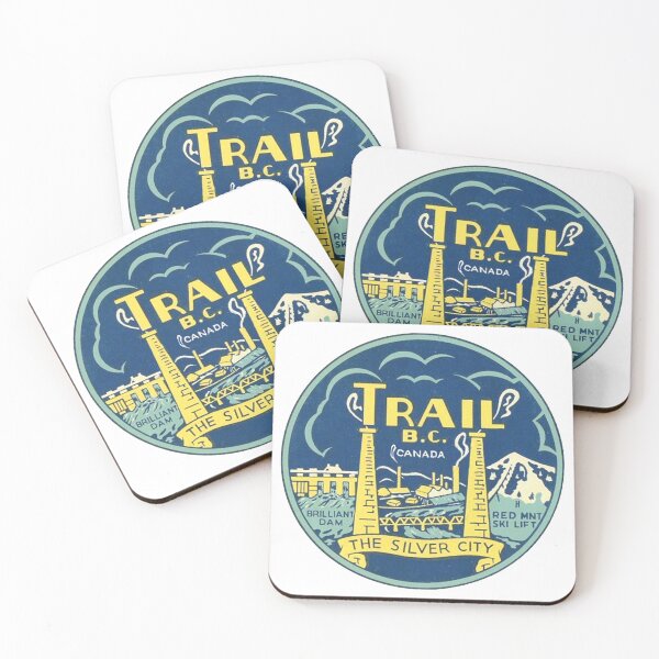 Item preview, Trail British Columbia Vintage Travel Decal designed and sold by hilda74.