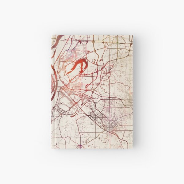 Saint Louis map Hardcover Journal