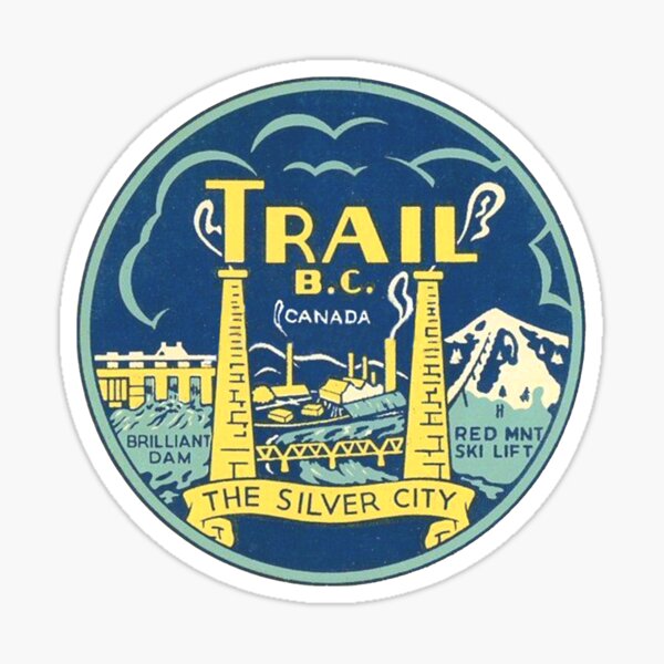 Item preview, Trail British Columbia Vintage Travel Decal designed and sold by hilda74.