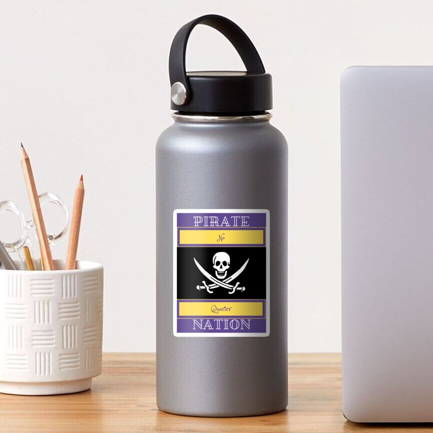 "ECU Pirate Nation, No Quarter" Sticker for Sale by mmb83 Redbubble