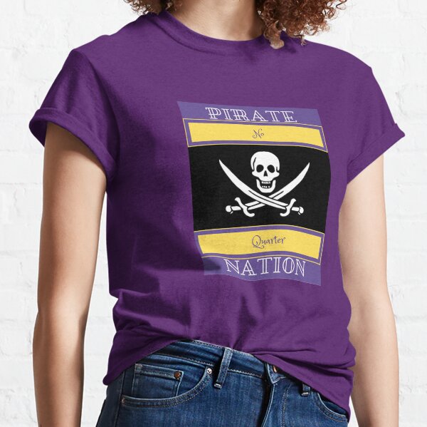 Youth Purple ECU Pirates Team Logo Dripping Helmet T-Shirt