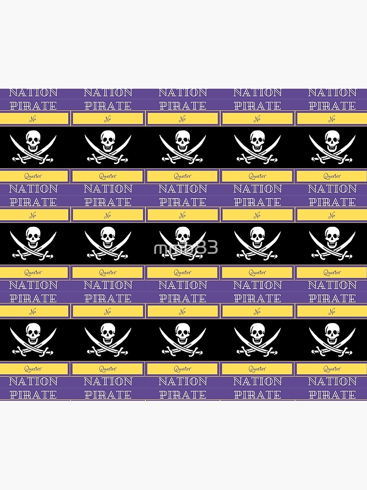 "ECU Pirate Nation, No Quarter" Throw Blanket for Sale by mmb83 Redbubble